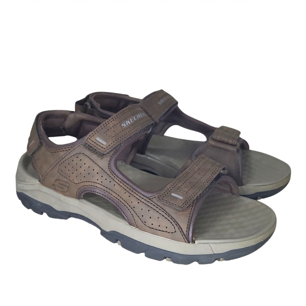 Skechers Tresmen Garo Chocolate Sandals Size 10